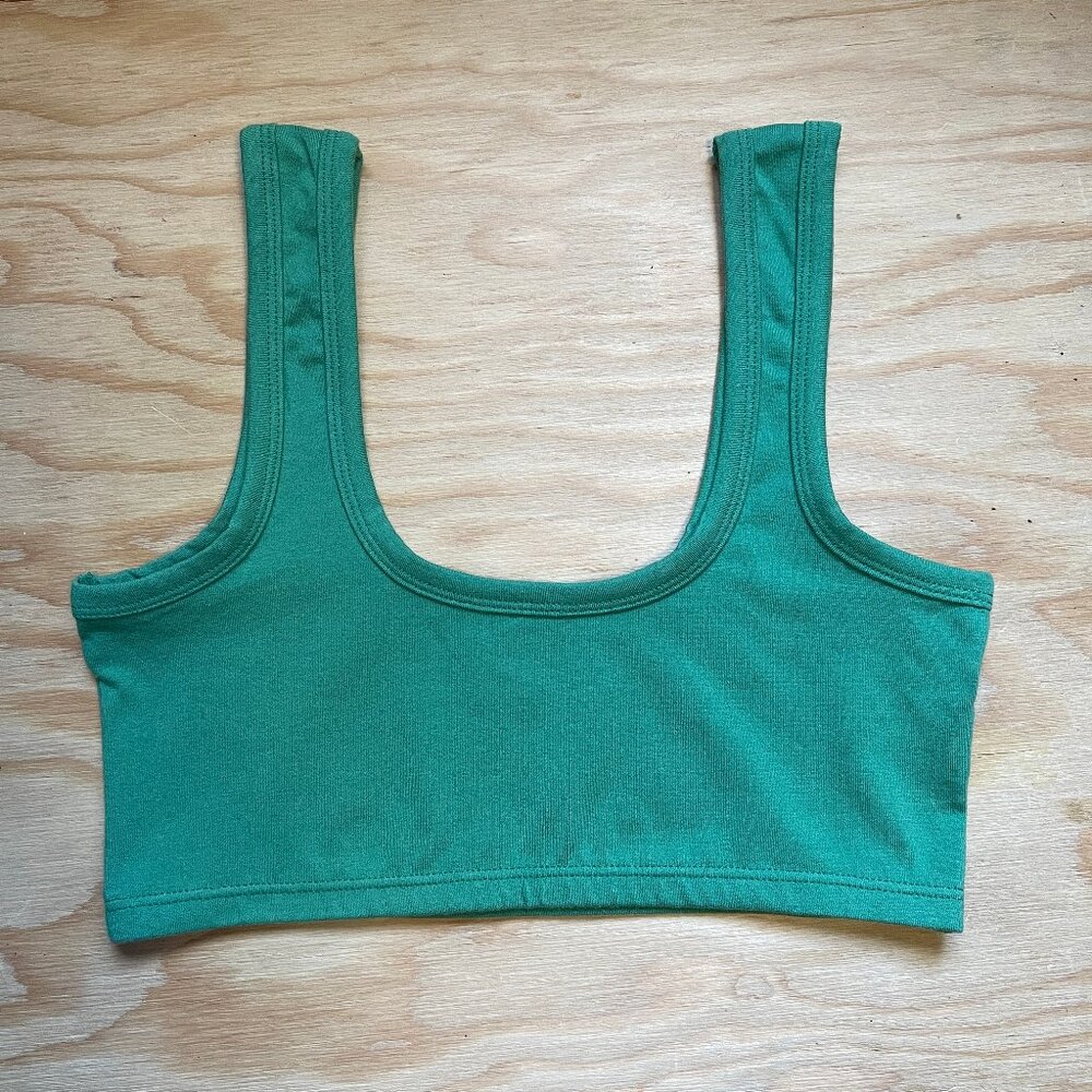 🌳 ARQ WIDE STRAP Bra VERDANT Green Bralette SIZE M Excellent Condition
